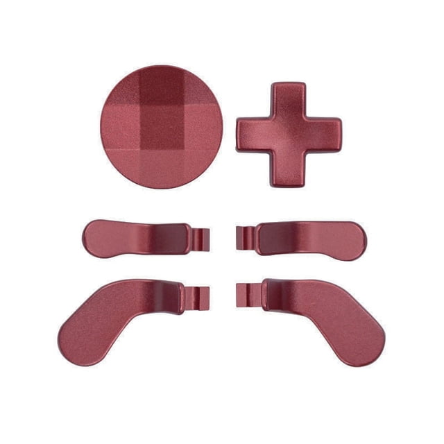 Replacement Thumb sticks D-Pad for Xbox One Elite Series 2 Controller Trigger Button 6 in 1 Metal Paddles Button Red