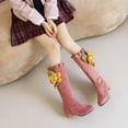 thumbnail image 1 of LSLJS Cute Sunflower Flower High Thick Heel Mid Heel and Winter Women's, 1 of 9