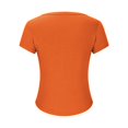 thumbnail image 4 of GigrtiJin Womens Short Sleeve U-Neck Tops Summer Ribbed Slim Basic Fashion T Shirt Solid Color Trendy Soft Blouse, 4 of 6