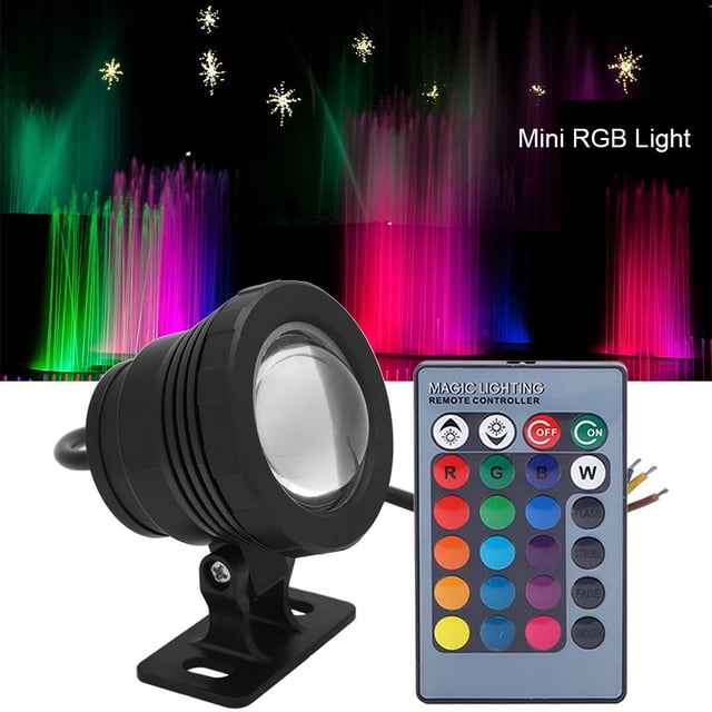 FAGINEY 5W RGB Outdoor Waterproof LED Swimming Pool Light Garden Lamp with Remote Controller, Waterproof Lawn Lamp, Waterproof Swimming Pool Light