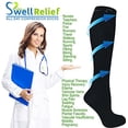 thumbnail image 2 of 6 Pair Graduated Compression Socks for Men and Women (Ankle Compression Socks, One Size Fits Most), 2 of 5