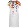 thumbnail image 5 of SMihono Robe d'Été Bohème pour Femmes Grande Taille Robes à Manches Courtes Mode Fleurs Imprimées Taille Robe d'Été Col en V Longueur Genou, 5 of 5