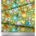 thumbnail image 3 of Soimoi Poly Georgette Fabric Floral,Bird & Animal Cartoon Print Fabric by The Yard 52 Inch Wide, 3 of 3