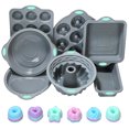 thumbnail image 1 of To encounter 31 Pieces Silicone Baking Pans Set, Nonstick Bakeware Sets, BPA Free Silicone Molds, with Metal Reinforced Frame More Strength, Light Grey, 1 of 9