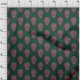 thumbnail image 2 of oneOone Silk Tabby Fabric Floral Block Printed Craft Fabric BTY 42 Inch Wide, 2 of 4
