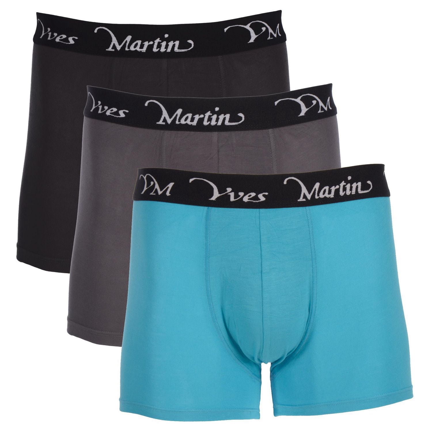 Yves Martin Men's Solid Rayon Trunks
