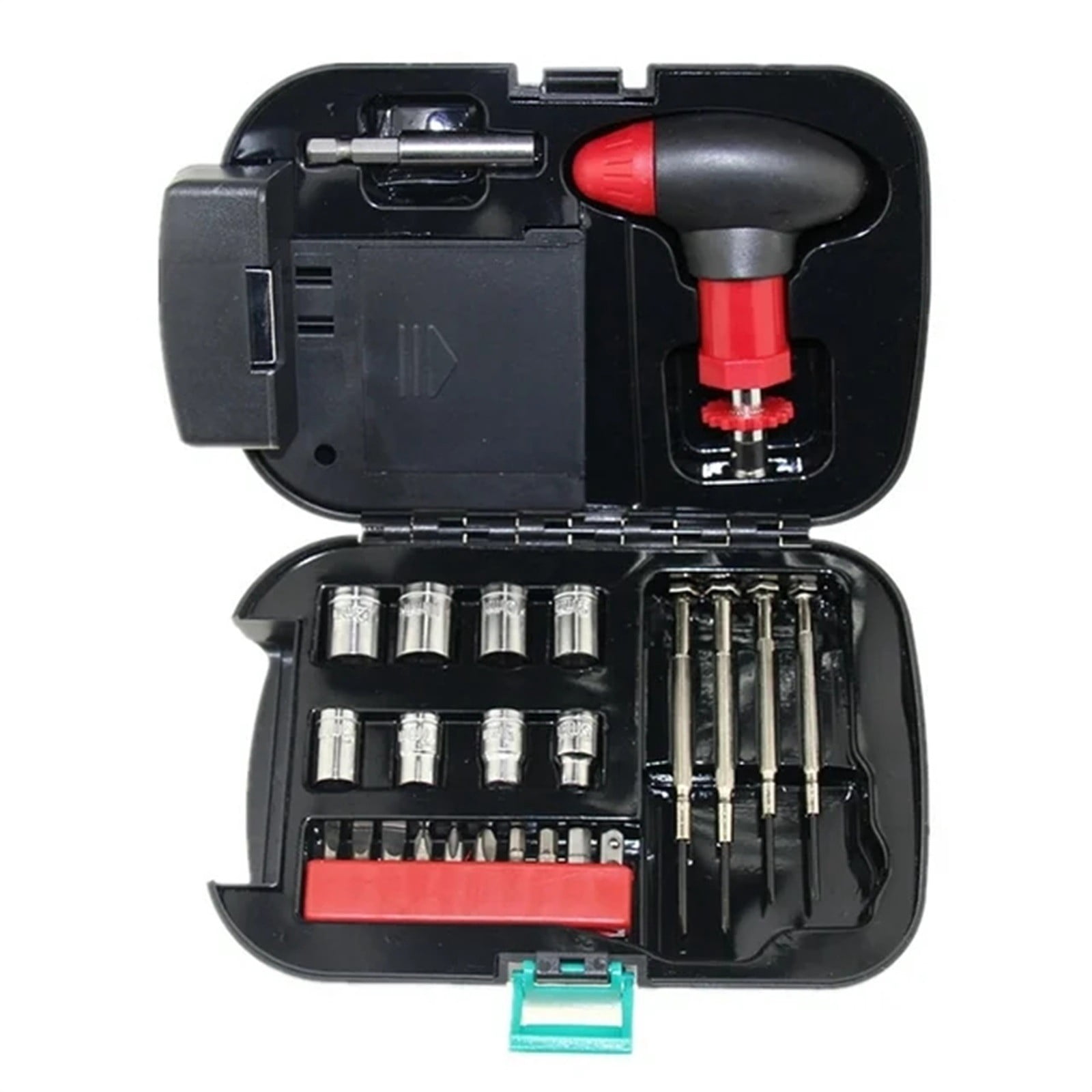 WHEANG Tool Bag Hardware Tool Flashlight Tool Set with Light Tool Box Tool Light 24 Set of Hardware Tool Flashlight Set One Size Black