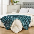 thumbnail image 2 of Mainstays Velvet Plush Throw,Winter Floral Print,Size:50X60", 2 of 5