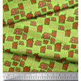 thumbnail image 3 of Soimoi Green polyester Crepe Fabric House Architectural Fabric Prints By Yard 42 Inch Wide, 3 of 3