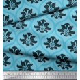 thumbnail image 3 of Soimoi Rayon Fabric Ogee Damask Print Fabric by the Yard 42 Inch Wide, 3 of 5