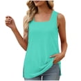 thumbnail image 1 of Yuyuzo Plus Size Tank Tops for Women Square Neck Sleeveless Base Tunic Tops Solid Color Plain T Shirts, 1 of 6