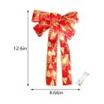 thumbnail image 3 of Pisexur Christmas Decorations Christmas Tree Bow, Christmas Wreath Bow, Christmas Led Wreath Bow, Warm LED Lights Christmas Tree Topper For Indoor Outdoor Xmas Decoration, 3 of 6