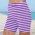 thumbnail image 2 of Plebaso Shorts pour Femmes 2025 Shorts de Plage à Imprimé Rayé Décontractés Taille Haute Mode pour Femmes Leggings Courts, 2 of 5