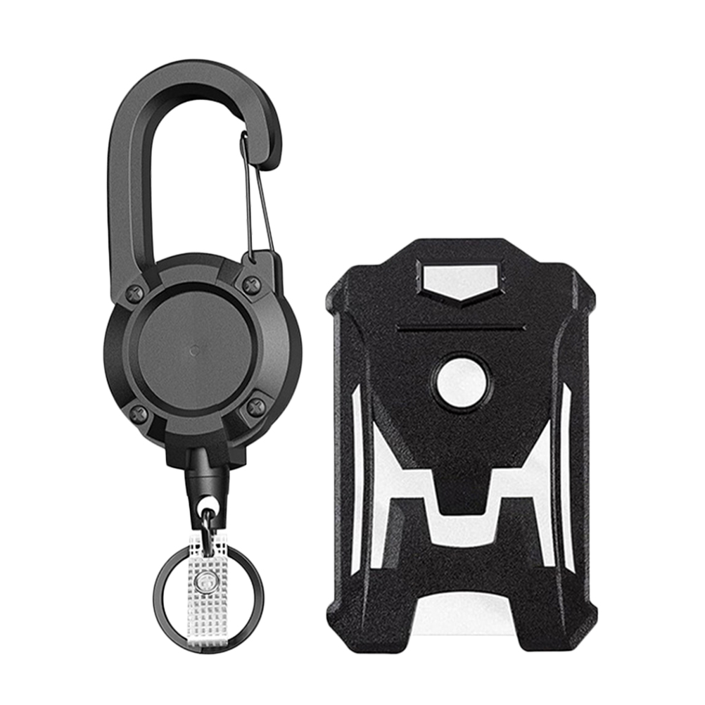 1 Set Office Card Holder Reusable Name Badge Holder Hard ID Card Sleeve Retractable Clip Card Holder