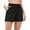 Black, variant on Charmo Women Swim Shorts Elastic Waistband Boardshorts Boyleg Built-in Brief Swimsuit Bottoms