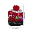 thumbnail image 3 of Christmas Decor Knitted Christmas Hat Cartoon Pattern Light Flashing Cap LED New Year  Gifts, 3 of 4