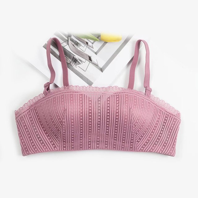 Daisyyozoid Wholesale Womens Sports Bra Style Slip Invisible Off Shoulder Lace Strapless Underwear Mesh Detachable Shoulder Straps