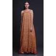 thumbnail image 2 of Bimba Nuisette Orange Moyenne à Roses Florales et Renoncules pour Femmes, Imprimée, Bretelles Spaghetti, Robe Maxi, Vêtement de Nuit, Moyen, 2 of 5