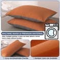 thumbnail image 5 of Aodebiao Set of 2 Standard Pillow - 19x29 Inch Envelope Closure Cotton Covers - Soft Breathable Decorative Pillowcases for Bed & Sofa, 5 of 5