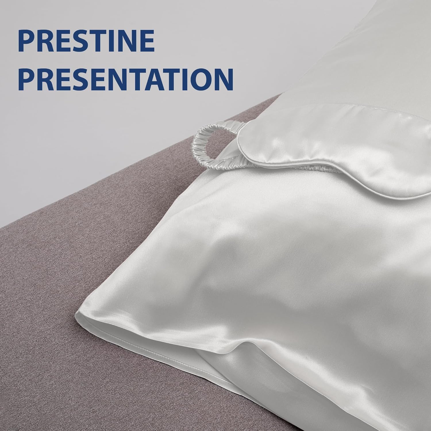 Ensemble Cadeau de 6 Pièces en Satin : Taies D'oreiller, Masque pour les Yeux et Chouchous, Ensemble pour une Sommeil Beauté Swift Home, Or