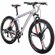 Mens Mountain Bike,Eurobike X9 Mountain Bike 29 inch, 19 inch Aluminum Bikes for Men 29er, Mens Bicycle,Mag Silver