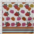 thumbnail image 1 of oneOone Tissu Georgette Viscose à Rayures et Panneaux Floraux, Largeur 42 Pouces, 1 of 3