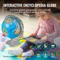thumbnail image 3 of KFFKFF Children's Learning Globe, 10 in/254 mm, Augmented Reality (AR) Globe with App, with LED for Nighttime Viewing, 720° Rotatable, STEM Educational Toy for Children, Works with Android and iOS, 3 of 9