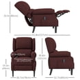 thumbnail image 3 of HOMCOM Massage Recliner Chair Push Back Recliner Armchair with Footrest, 3 of 10