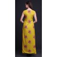 thumbnail image 4 of Bimba Robe Maxi Sans Manches à Imprimé Floral avec Fente avant pour Femmes Été Printemps - Petite, 4 of 5
