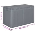 thumbnail image 4 of vidaXL Coffre de Rangement de Jardin Gris en Rotin PP 180 L, 4 of 5