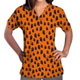 thumbnail image 1 of Womens Scrubs Tops Short Sleeve V-neck Tops Uniform Printed Pockets Blouse Nursing Clearance, 1 of 4