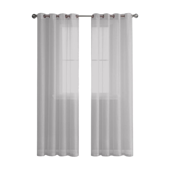 Curtains for Living Room Semi Sheer Curtains for Bedroom 98 Inches Long Grommet Vertical Window Curtains Drapes with Light Through for Living Room Curtains for Bedroom