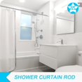 thumbnail image 2 of ZipGlo Shower Curtain Rod Silver Tension Curtain Rod 45 to 76 Inch Spring Curtain Rod Shower rod Non Slip Curtain Rod No Drill Adjustable Curtain Rod for Bathroom Window Closet Kitchen, 2 of 6
