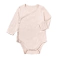 thumbnail image 2 of Summer Baby Boys Bodysuits Unisex Long Sleeved Solid Color Onesie Jumpsuits Pink Newborn Baby'S Outfits, 2 of 7