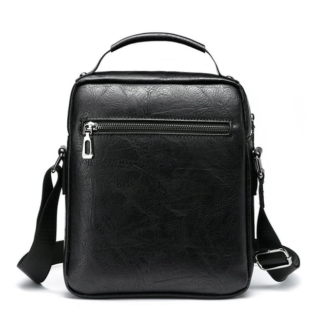 WEIXIER Men's Crossbody Bag Leather Small Business Shoulder