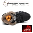 thumbnail image 3 of Bottes de Neige pour Hommes Femmes Imperméables Légères Chaussures de Randonnée Hiver Extérieur Chaudes Doublées de Fourrure Bottes de Randonnée, 3 of 6