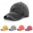 thumbnail image 2 of Cotton Baseball Cap Solid Color Dome Replacement Breathable Stylish Casual Easy Matching Outdoor Adjustable Sunproof Hat Headgear Light Grey, 2 of 9
