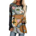 thumbnail image 2 of Costumes d'Halloween pour Femmes 2023 en Liquidation T-Shirt à Col Rond Oversize pour Femmes T T-Shirts à Imprimé d'Halloween T-Shirt à Manches Courtes Blouse Hauts, 2 of 5