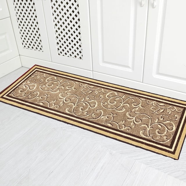 Kitchen Rug Non-Skid | Runner Mat Non-Slip | Rug for Kitchen Floor with Rubber Backing | Floor Mat | Low Profile (20" x 59")