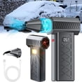 thumbnail image 2 of Black High Power Thermal Snow Blower With Efficient Turbine Tech, Abs Plastic Blades And Built-In 6000Mah Battery For Car Windshield Defrost And Snow Removal, 33.07X51.97X18.9In 0.54Lb, 2 of 5