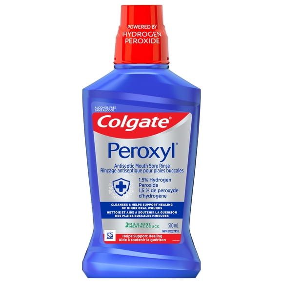Colgate Peroxyl Mouth Sore Rinse, Mild Mint - 500mL