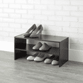 thumbnail image 1 of Mainstays 24" 2-Tier Stackable Shoe Rack, Espresso, 1 of 6