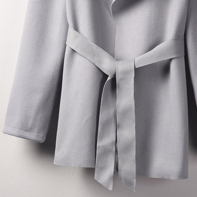 Woman Long Jackets Long Solid Woolen Coats Double Breasted Warm Blet Outwear