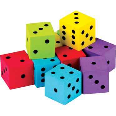 TEACHER CREATED RESOURCES 20 PACK FOAM COLORFUL DICE