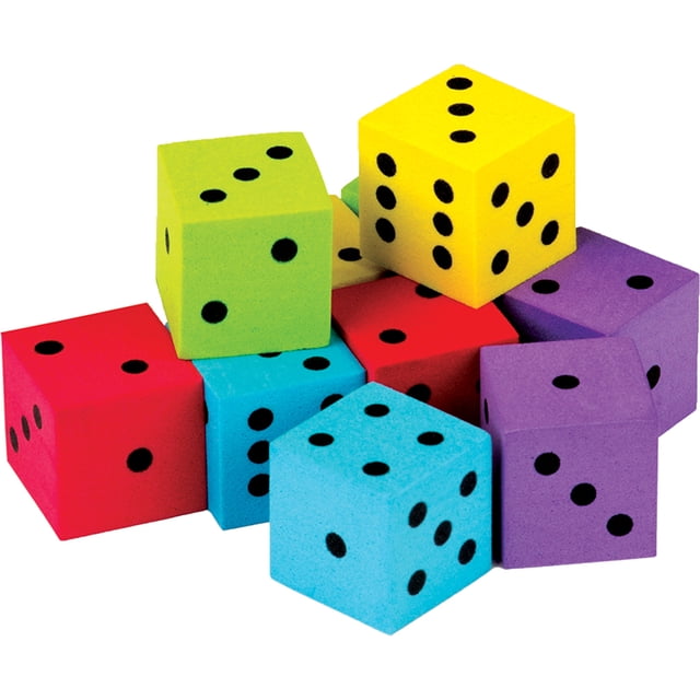 TEACHER CREATED RESOURCES 20 PACK FOAM COLORFUL DICE