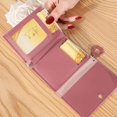 thumbnail image 4 of Portefeuille Porte-Monnaie Court pour Femmes Dames Petit Portefeuille en Cuir PU Porte-Cartes Pliant C3A7, 4 of 9
