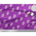 thumbnail image 2 of Soimoi Georgette Viscose Fabric Filigree Damask Printed Fabric 1 Yard 42 Inch Wide, 2 of 3