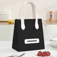 thumbnail image 4 of Large Capacity Lunch Bag Rice Insulated Waterproof Ice Bag For Office Handheld Storage Black Color Polyester Material Black, 4 of 6