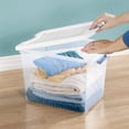 thumbnail image 4 of Sterilite 24 L Latching Box, Small Clear Plastic Storage Bin with Lid and Light Blue Latch, 6 Pk, 4 of 8
