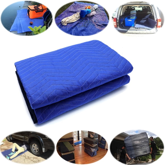 XHT MOTOR- 72"x80 Pouces 3 Pcs Couverture Épaisse pour Déménagement et Emballage de Meubles pour Levage Fournitures d'Expédition Protection Sécurisée Tapis de Meubles Tapis de Pique-Nique de Pêche [P/N : ET-HOME004 X3PC-BLUE]